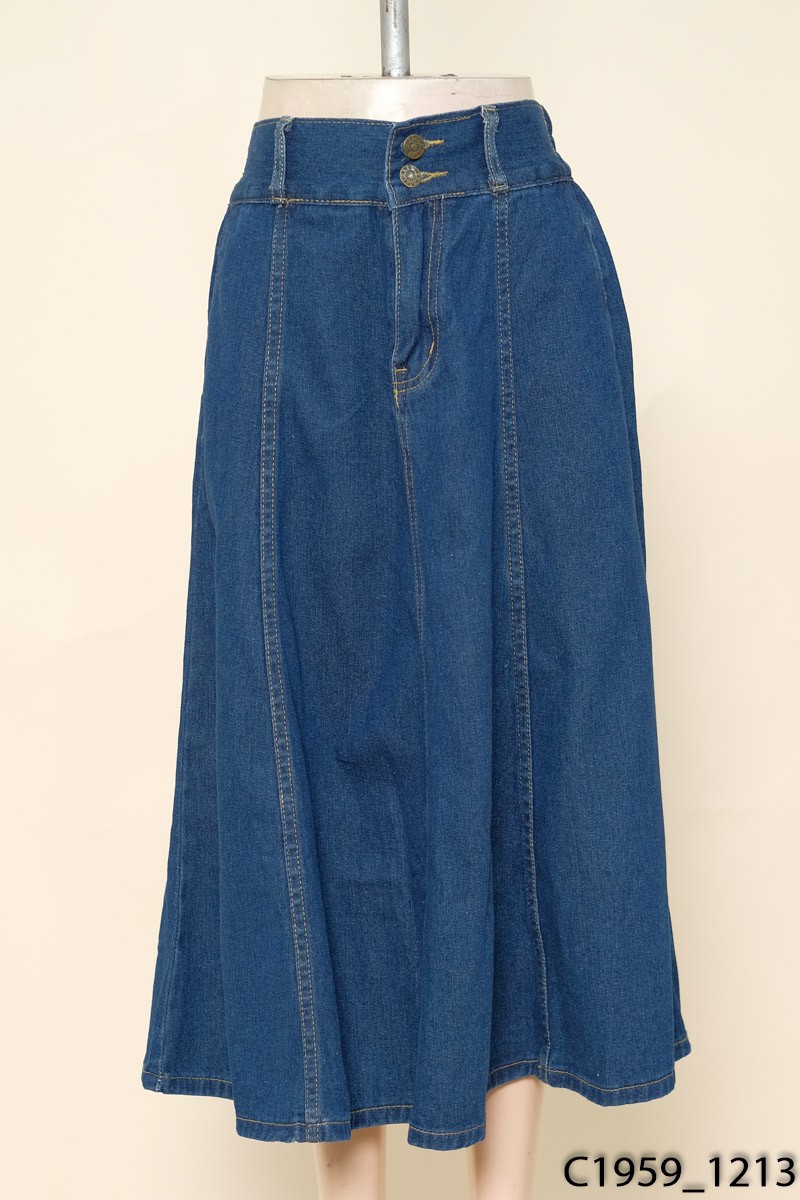 Chân váy jeans xanh