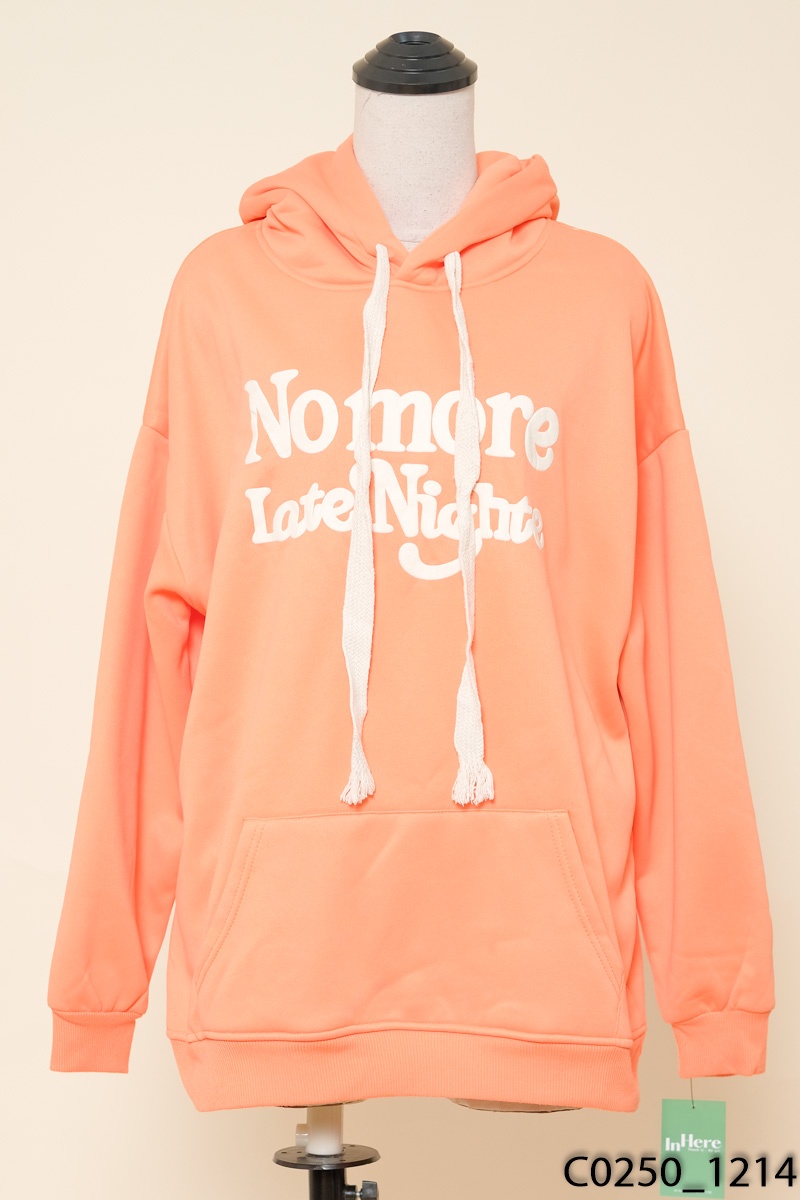Áo hoodie hồng cam