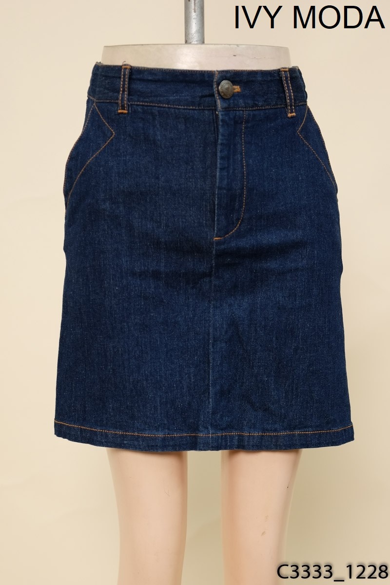 Chân váy xanh đậm Ivy Moda