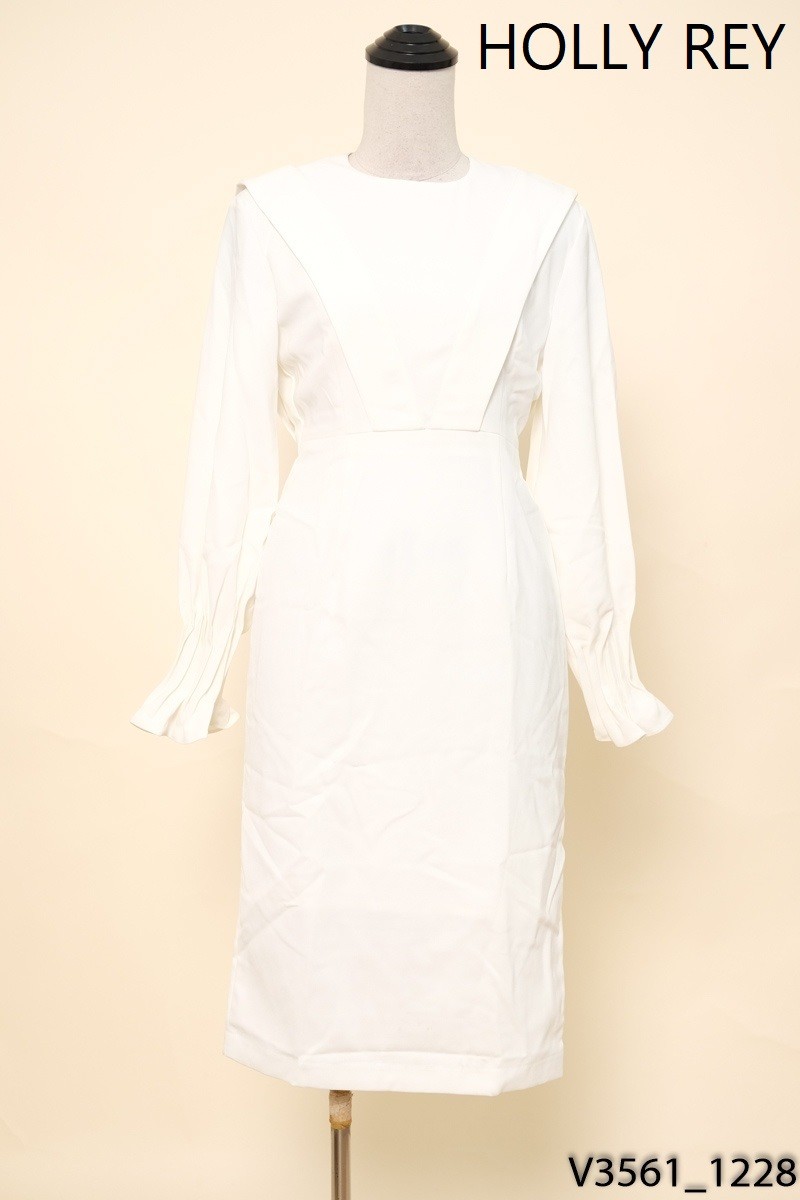 HOLLY-REY-Đầm trắng xếp ly  New Tags