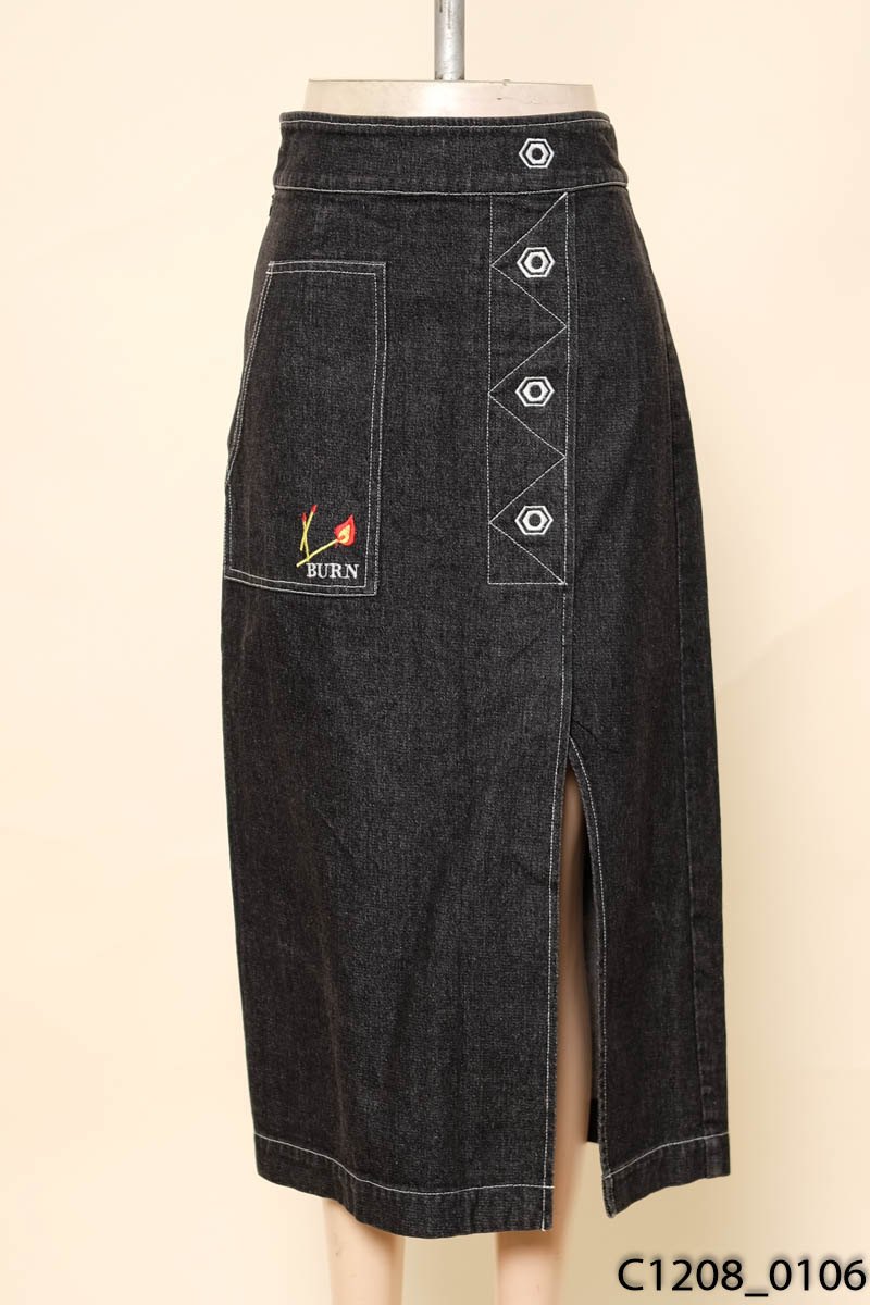 Chân váy jeans đen