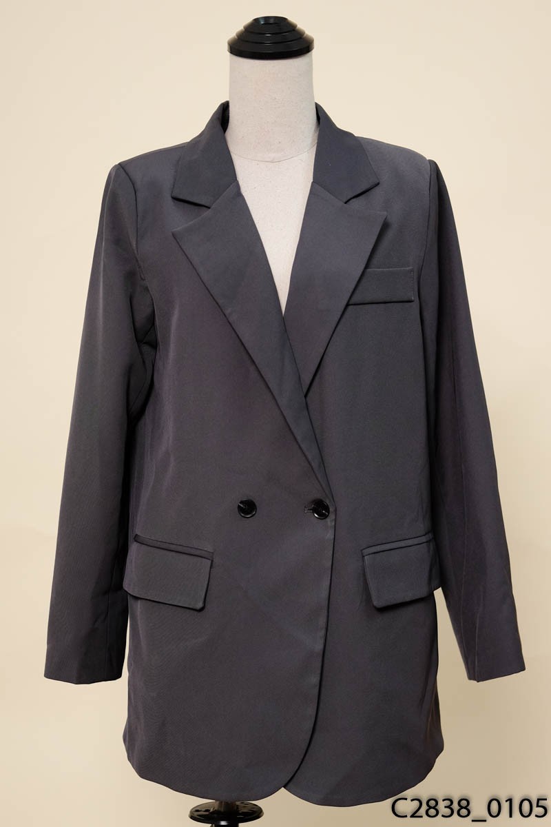 Áo khoác vest ghi