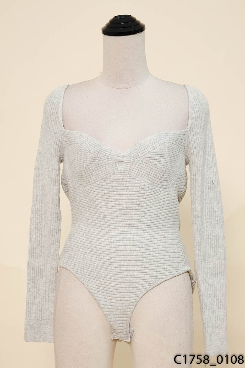 Áo bodysuits len ghi