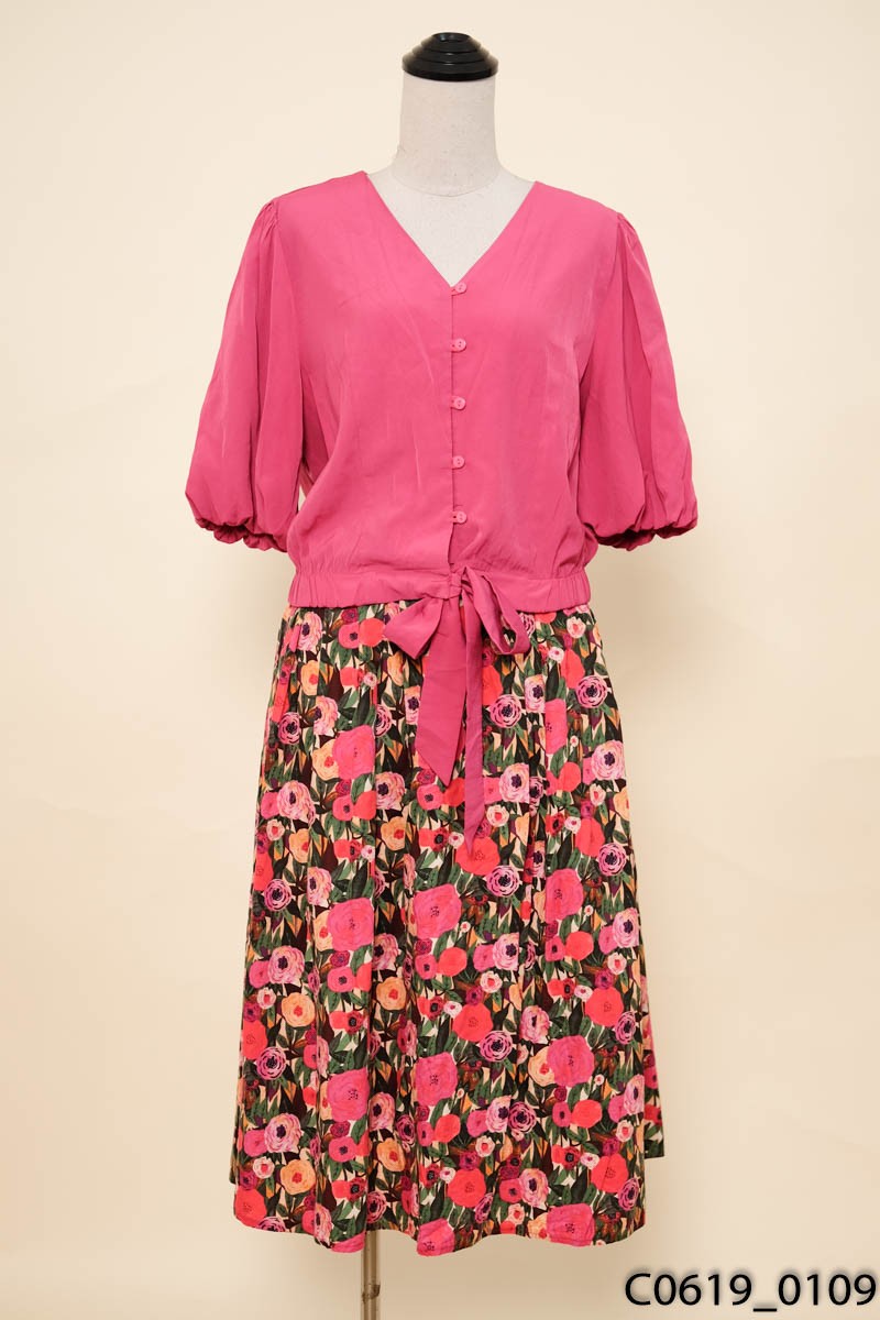 EVA LOVER-Set hồng hoa họa tiết
