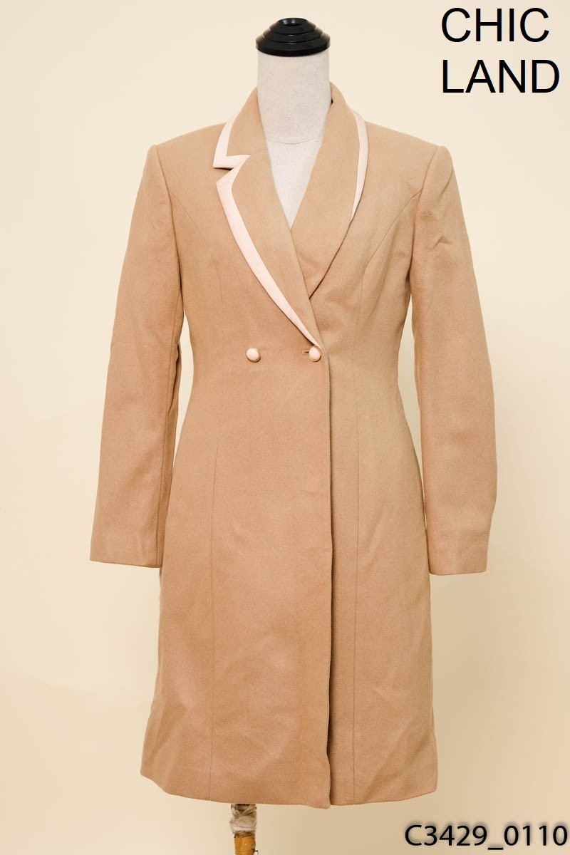 Áo khoác dạ nâu chicland New Tags