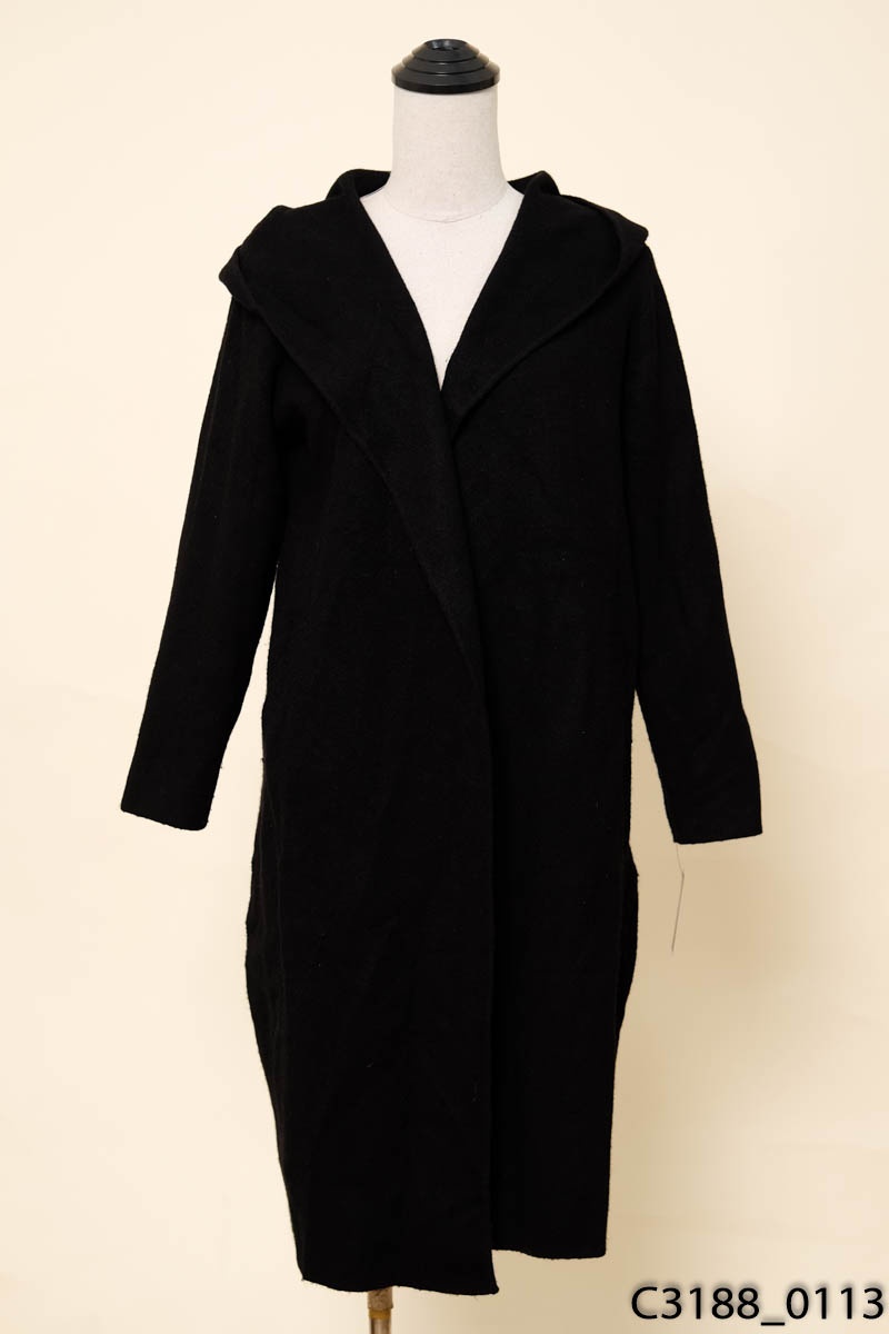 Áo cardigan len đen
