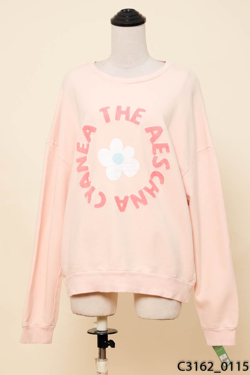 Áo sweater nỉ hồng