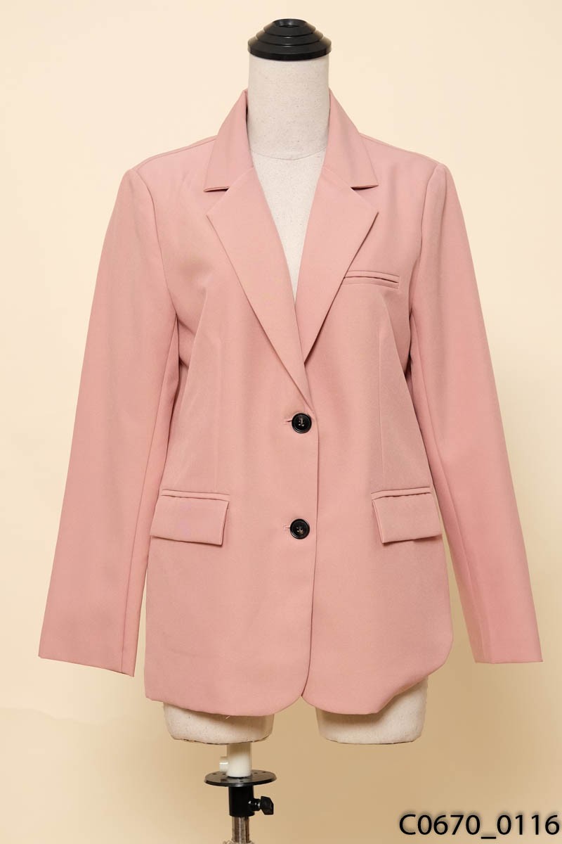 Áo khoác vest hồng