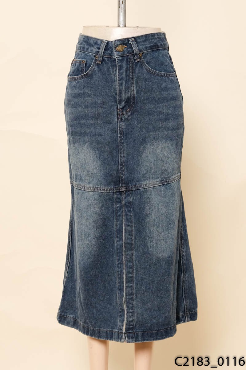 Chân váy jeans xanh