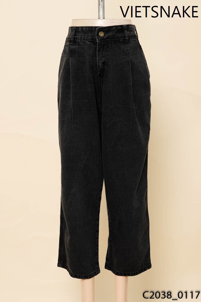 VIETSNAKE-Quần jeans đen