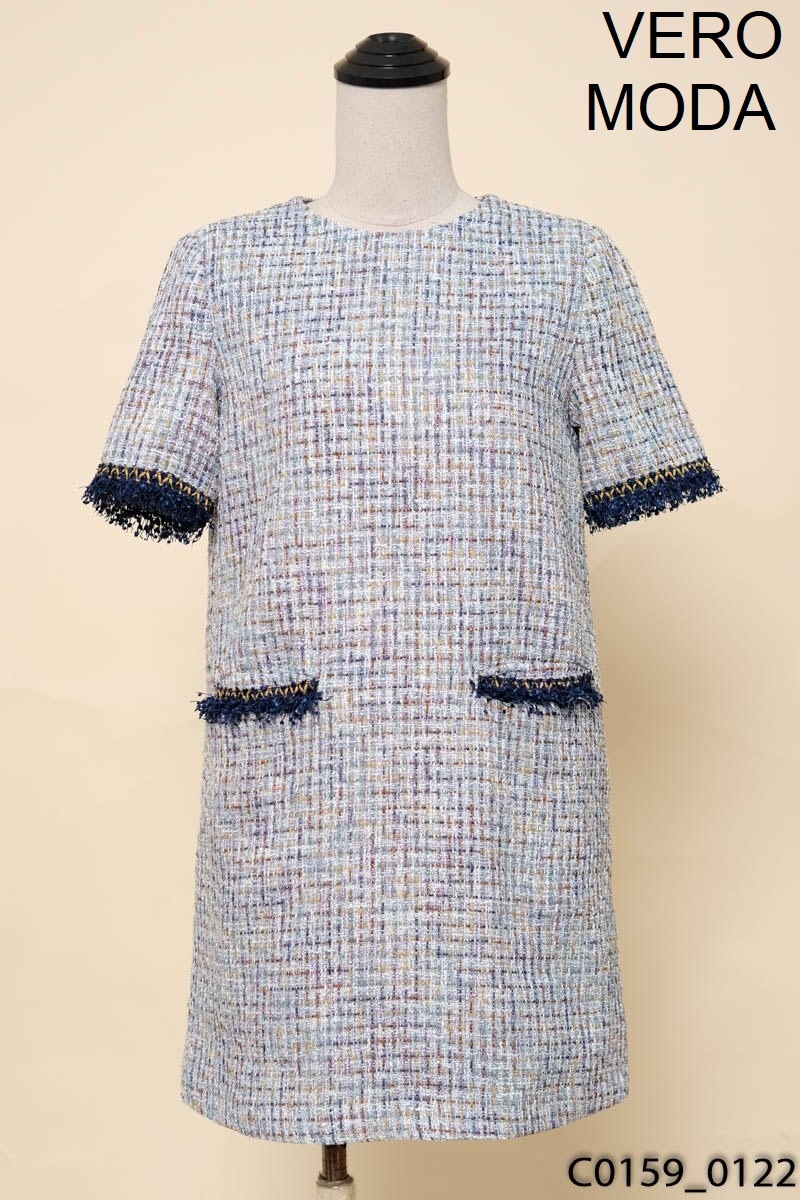 Đầm dạ xanh dáng xuông VERO MODA