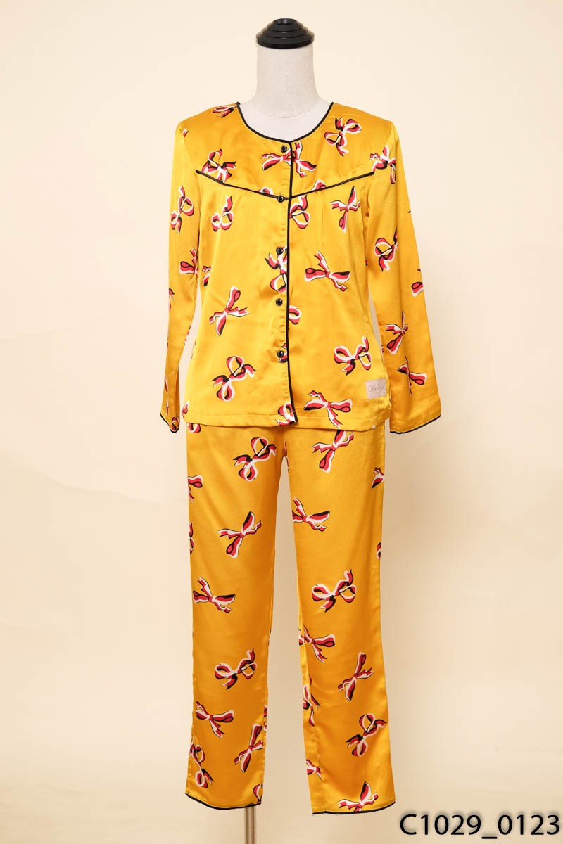 BEAUTIFUL-Set lụa pijama lụa vàng