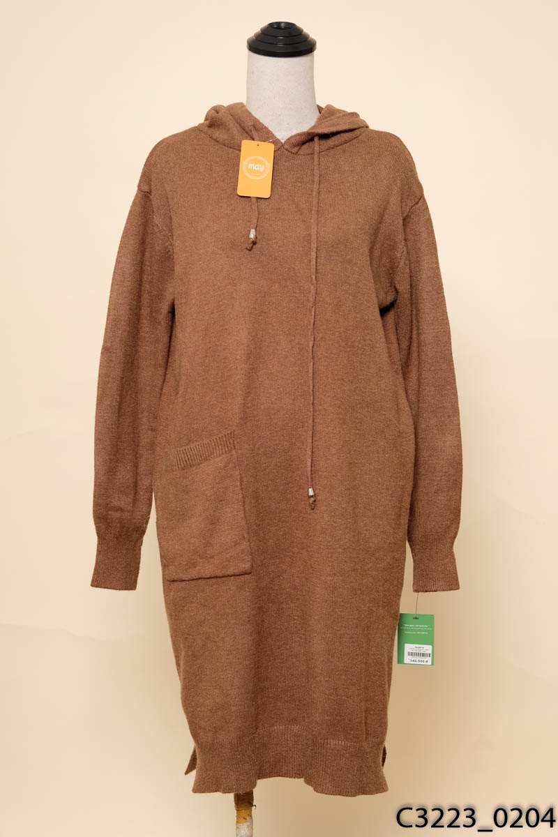 Đầm len nâu New Tags