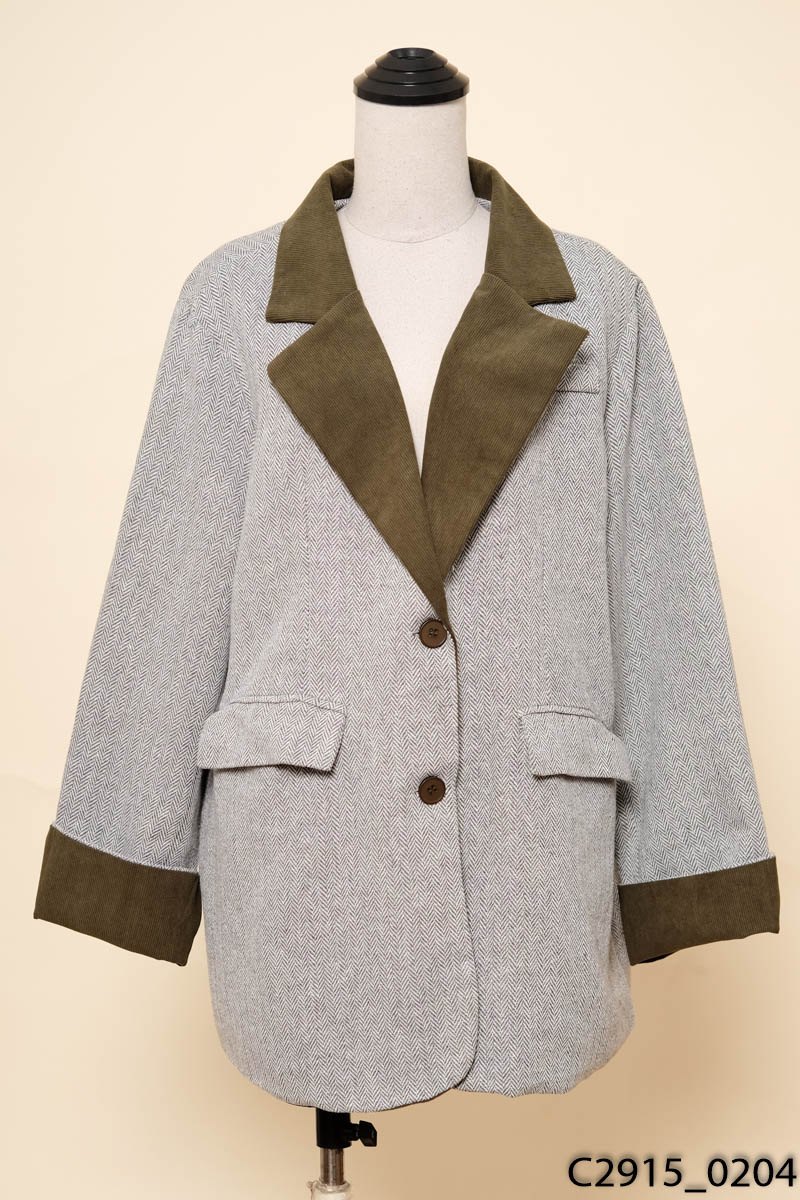 Áo khoác vest ghi phối rêu