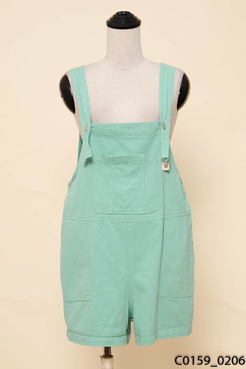 Jumpsuits 2 dây kaki xanh lá