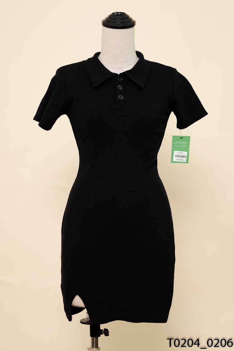Đầm polo xanh đen