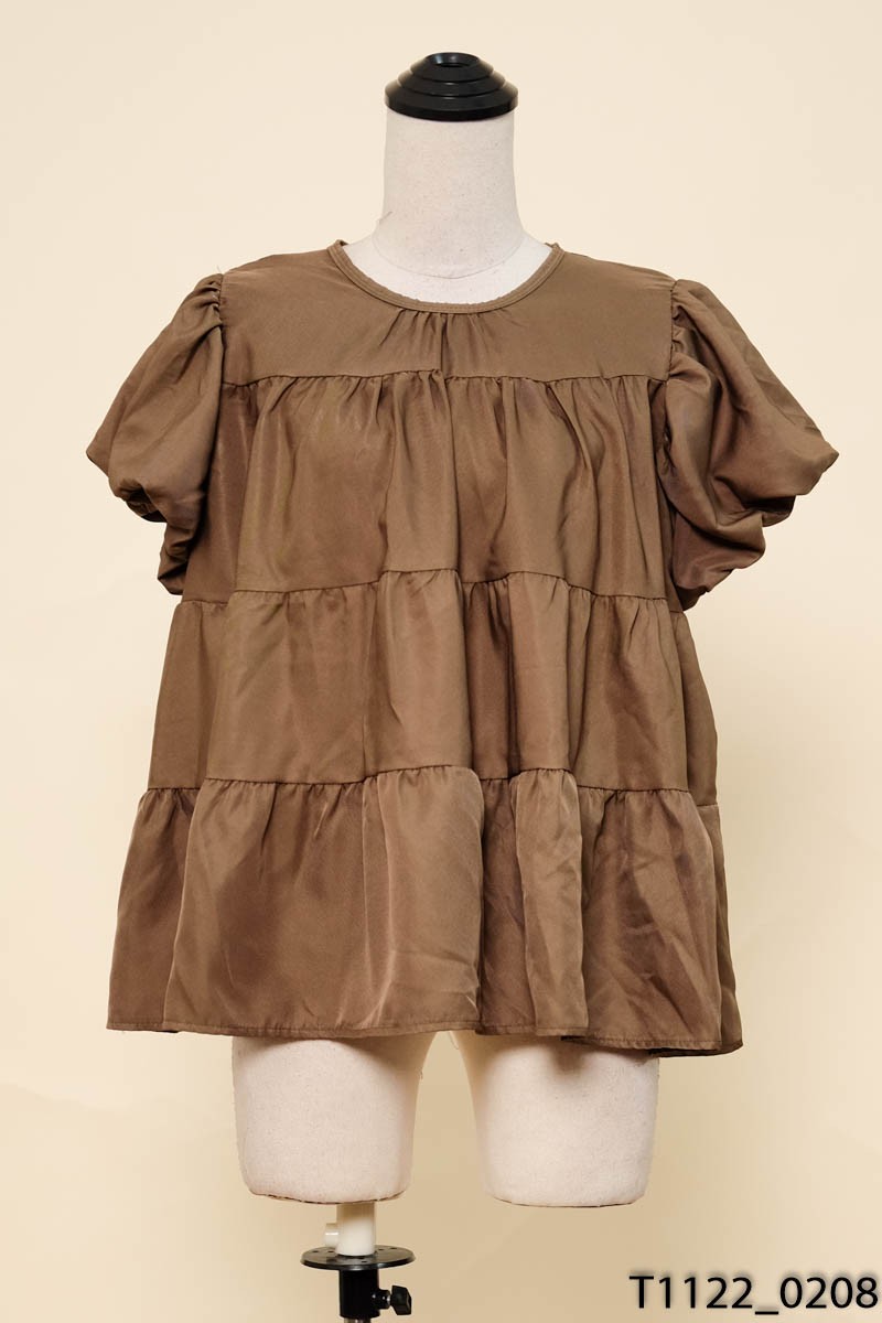 Áo babydoll rêu