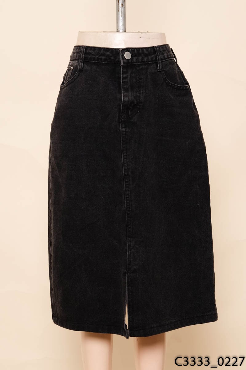 Chân váy jeans đen