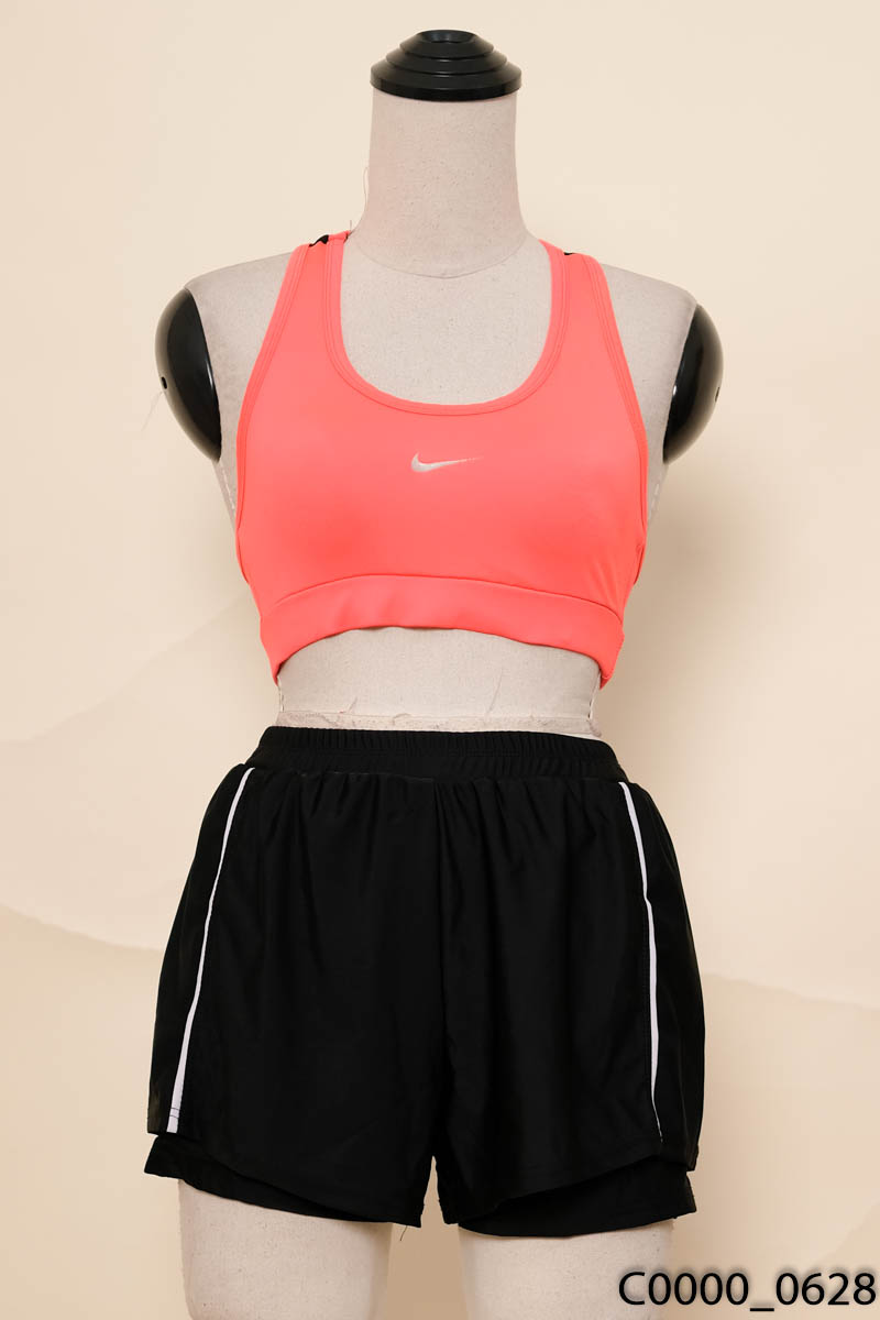 Set áo 2 dây hồng+ quần short đen
