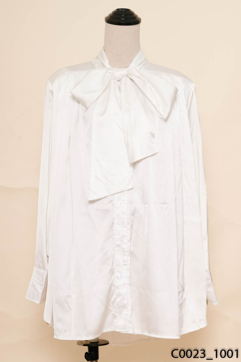 Áo trắng form rộng dài tay New Tags