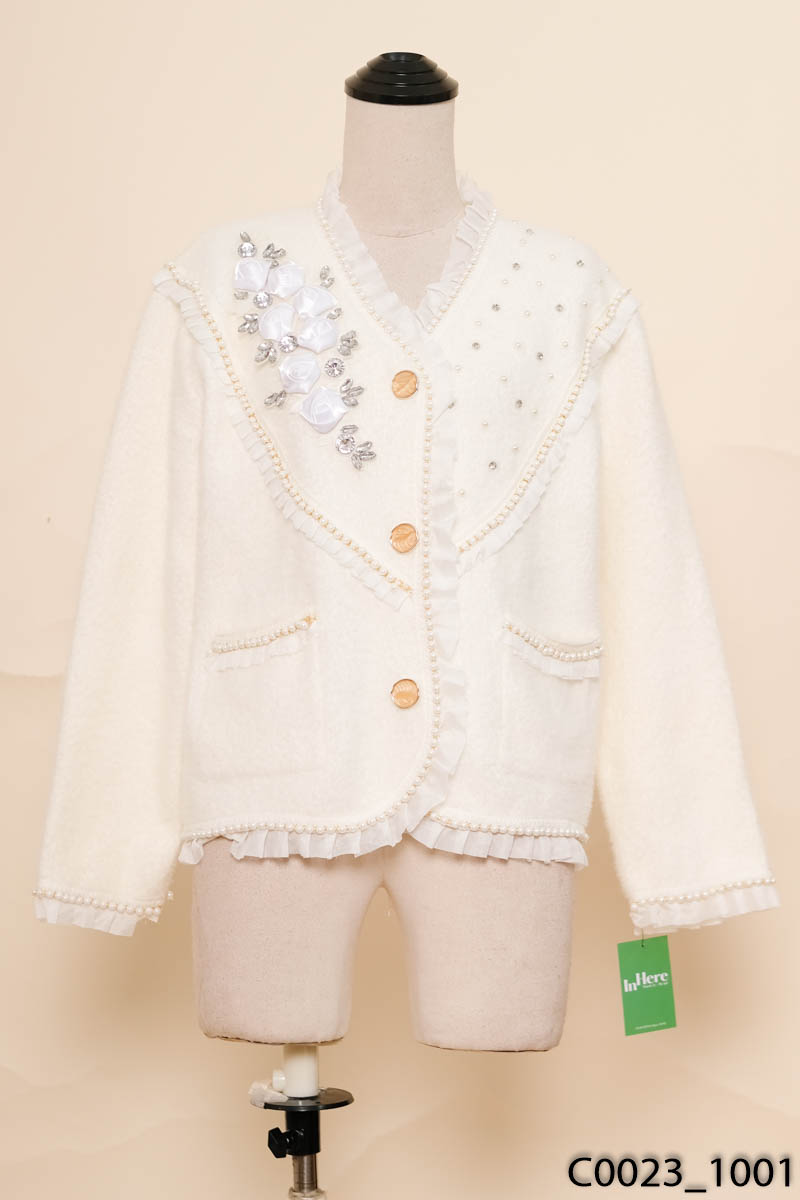Áo cardigan be đính đá