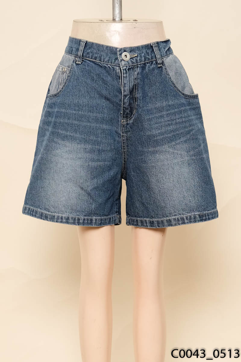 Quần short jeans xanh