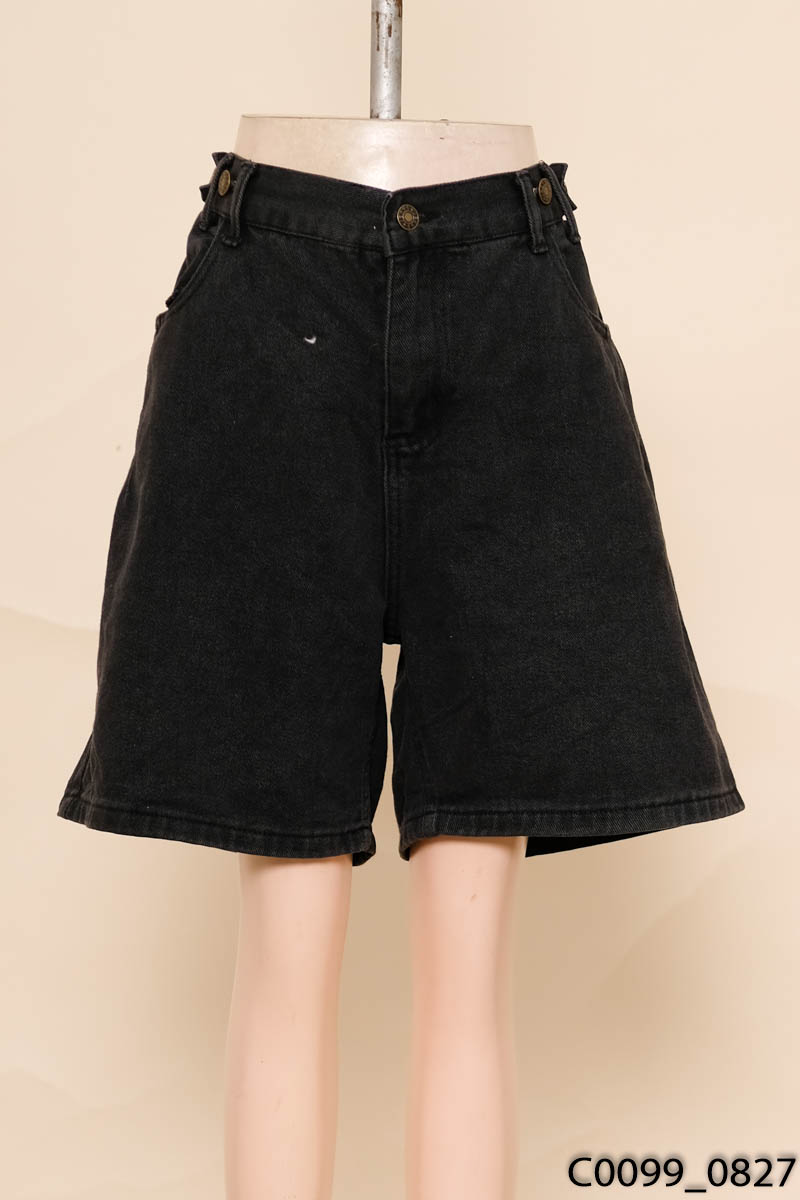 Quần shorts jean đen
