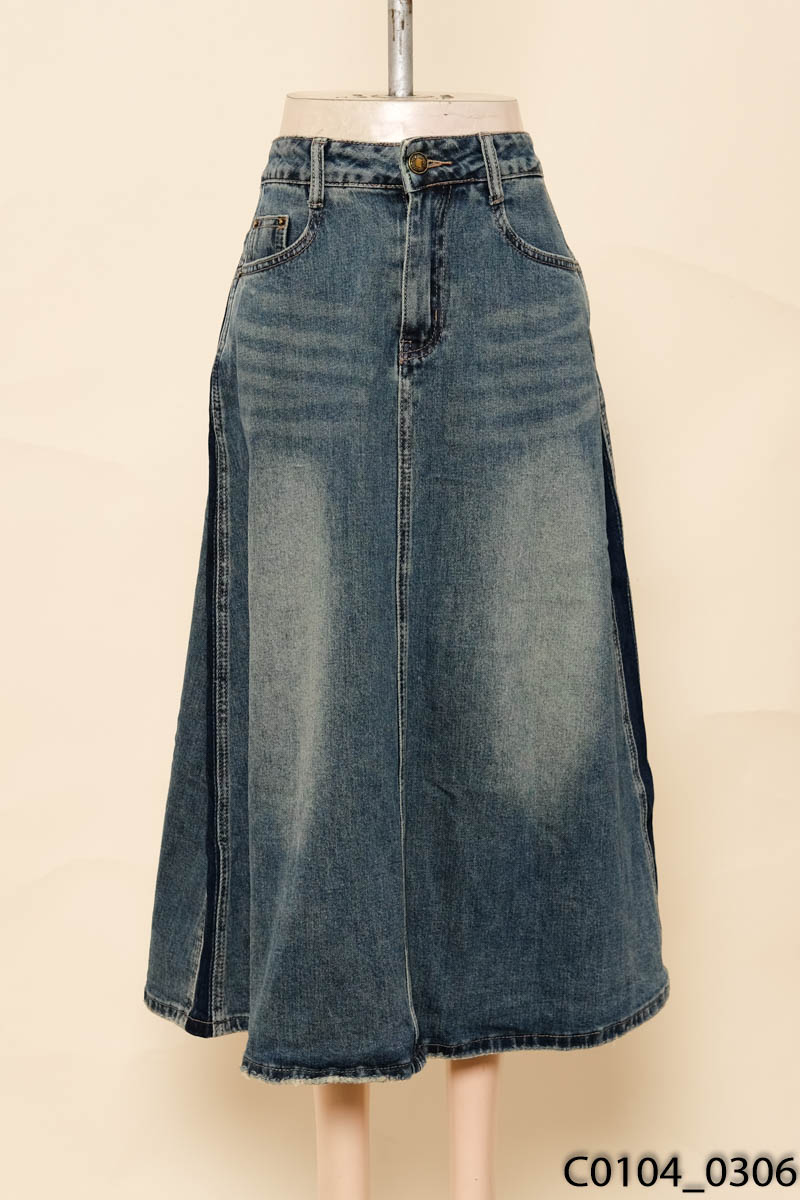 Chân váy jeans xanh