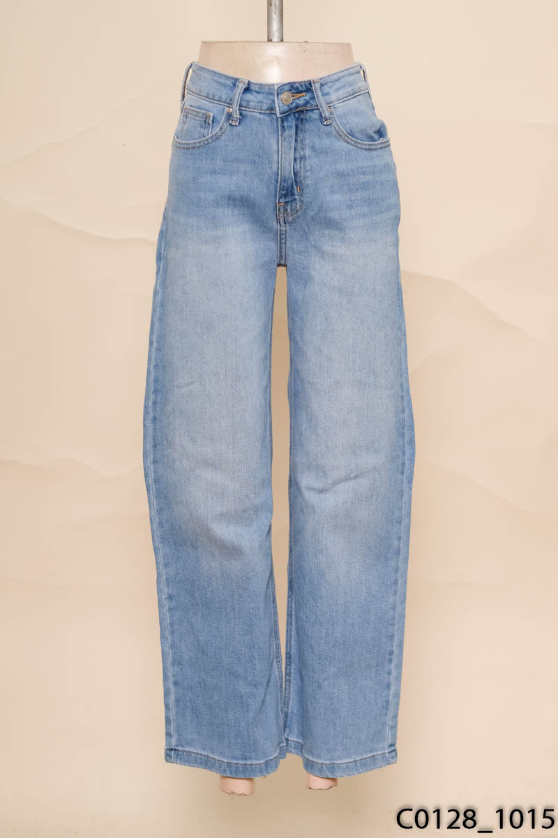 TTTHAO JEANS - Quần jeans xanh ống suông