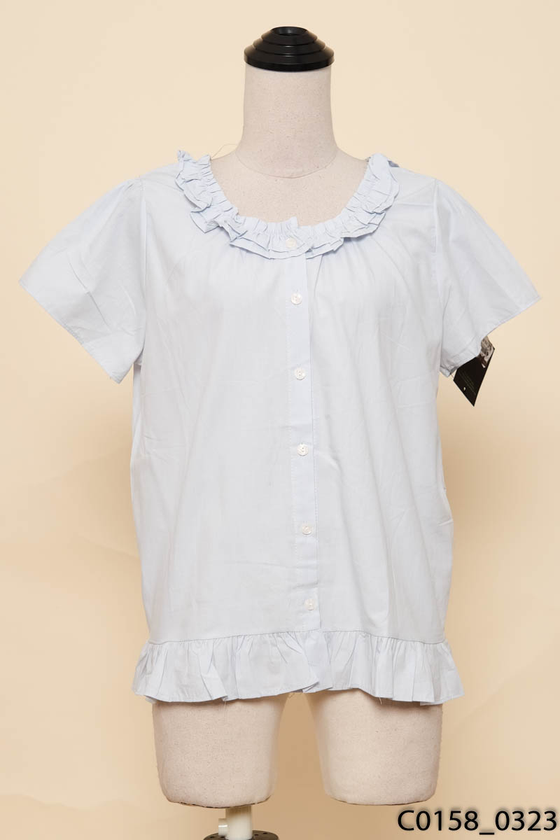 Áo xanh viền bèo