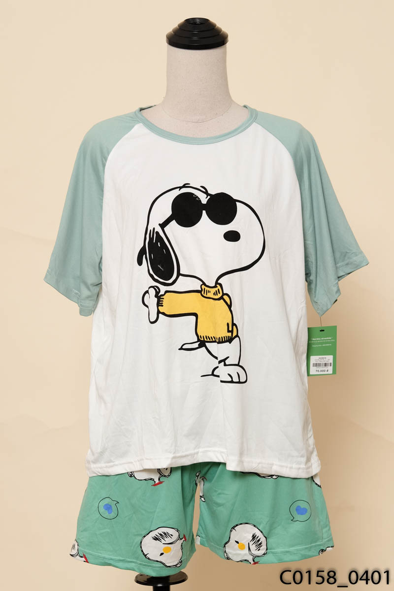 Set thun trắng phối xanh