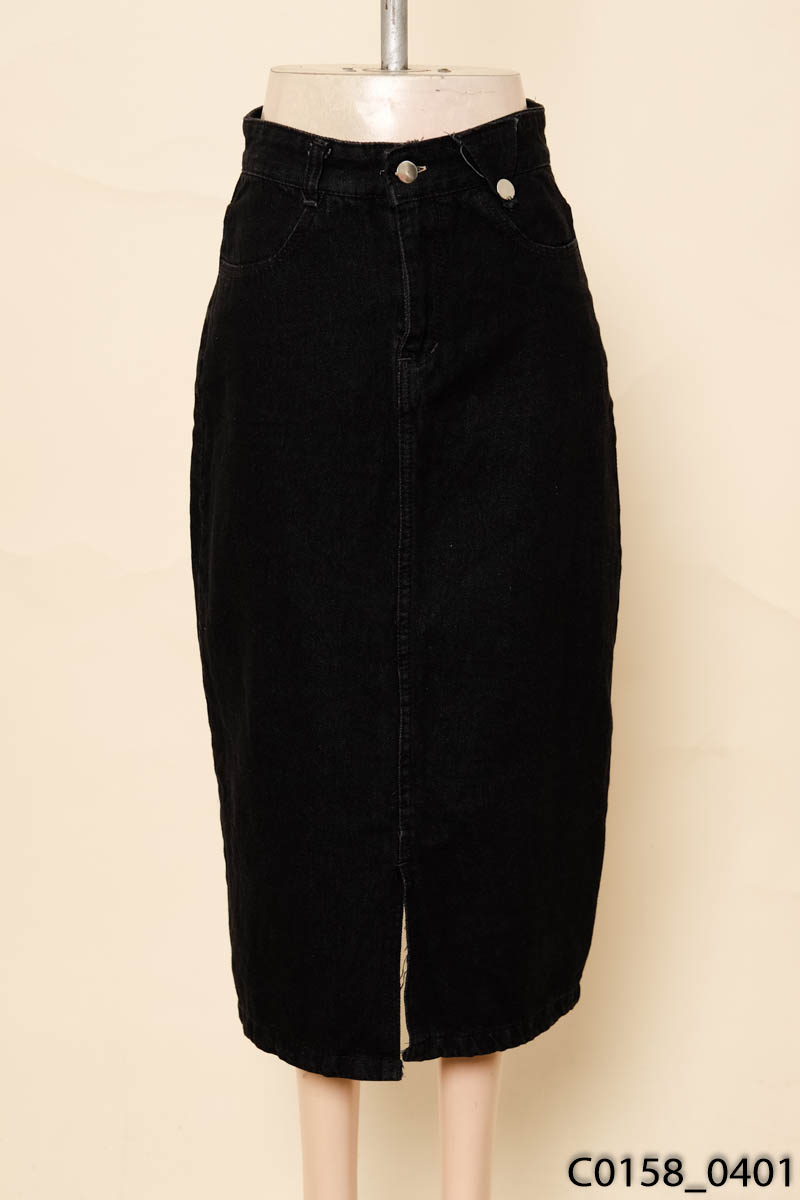 Chân váy jeans đen
