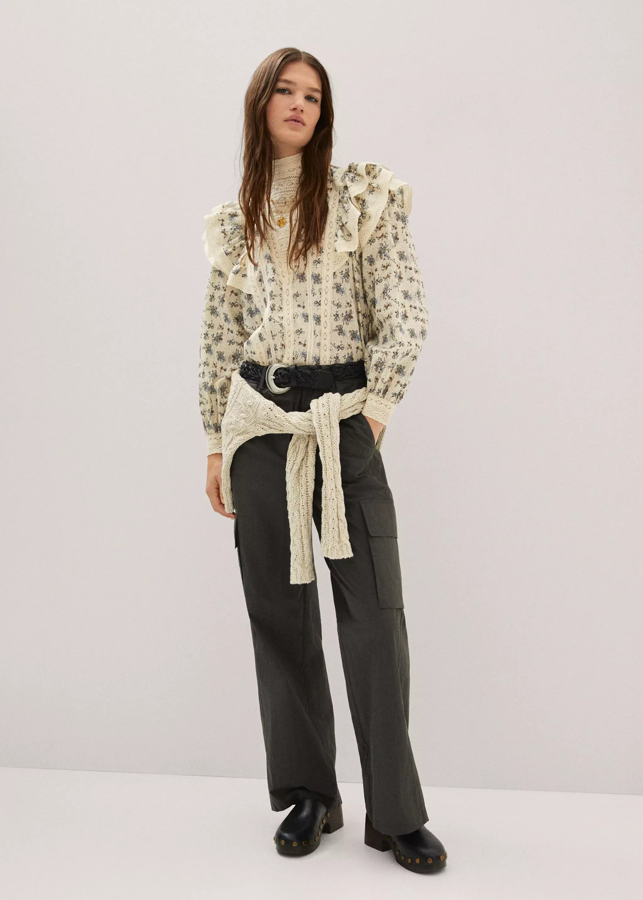 Quần túi hộp rêu mango New Tags