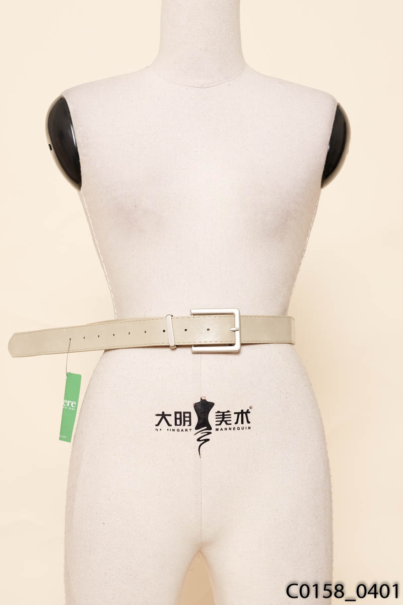 Thắt lưng be cài vuông