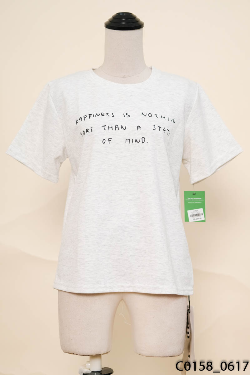 Áo thun xám tiêu chữ đen New Tags