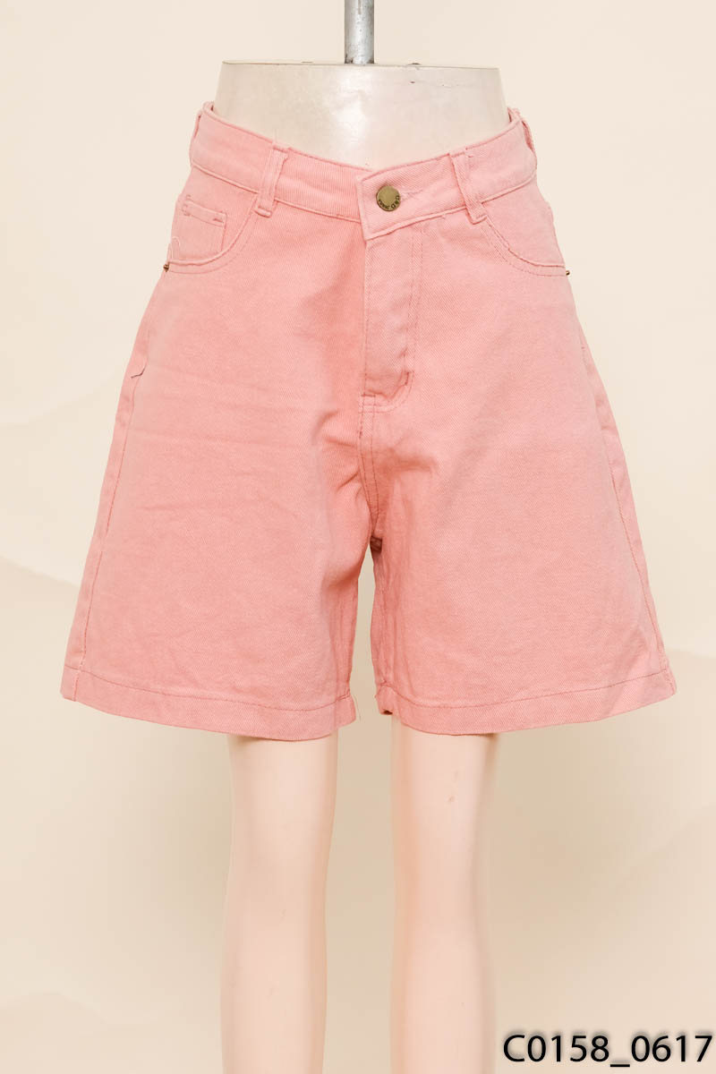 Quần shorts jeans hồng