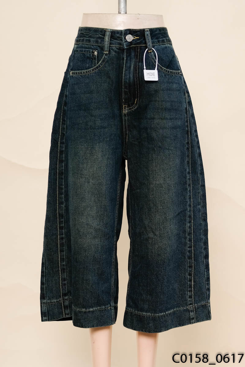 Quần jeans xanh chỉ vàng New Tags