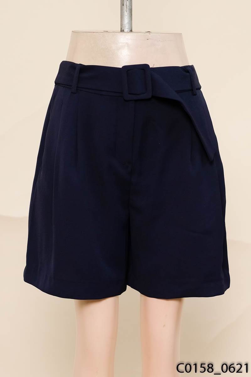 Quần short xanh than kèm đai