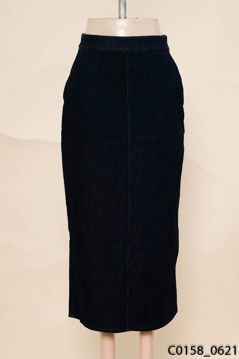 Chân váy jeans xanh đậm Uniqlo
