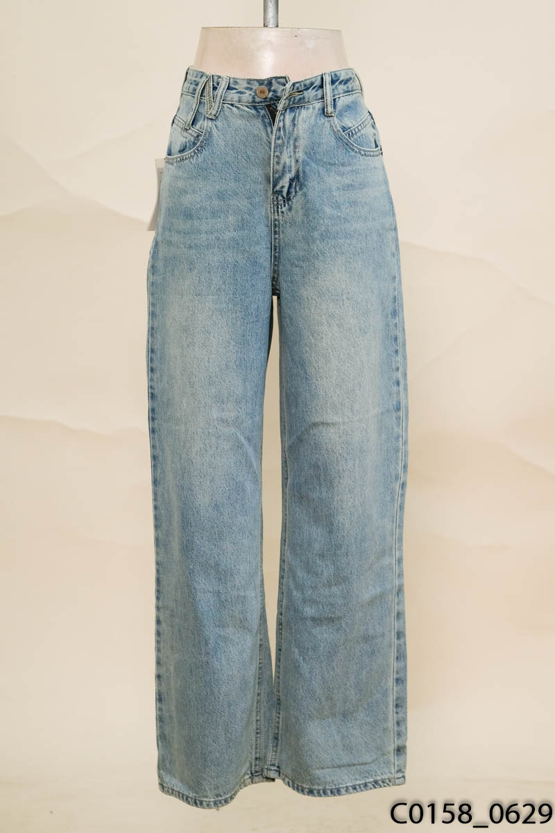 Quần jeans xanh mài New Tags