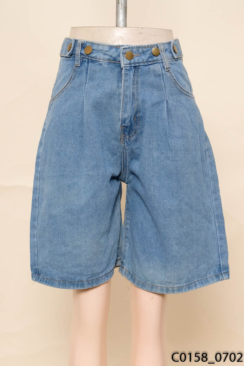 Quần shorts jean xanh