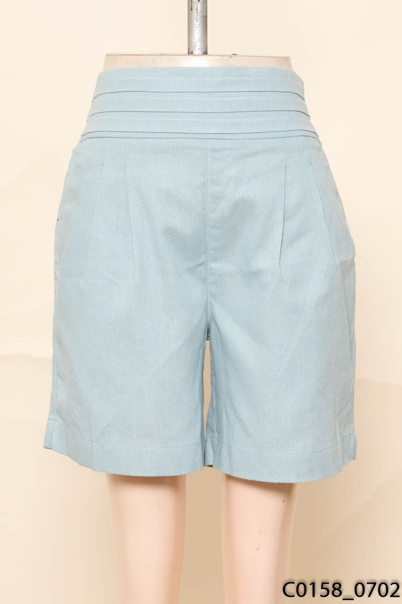Quần shorts linen xanh ngọc