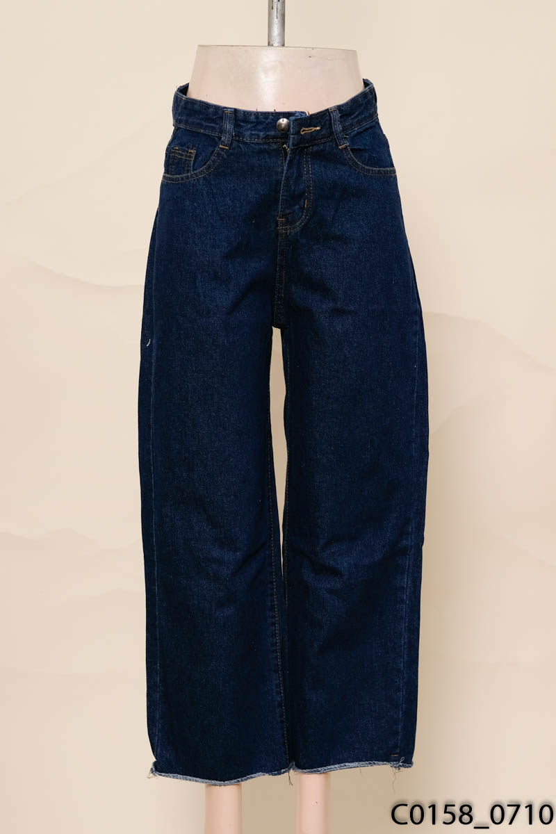 Quần jeans xanh ống đứng New Tags