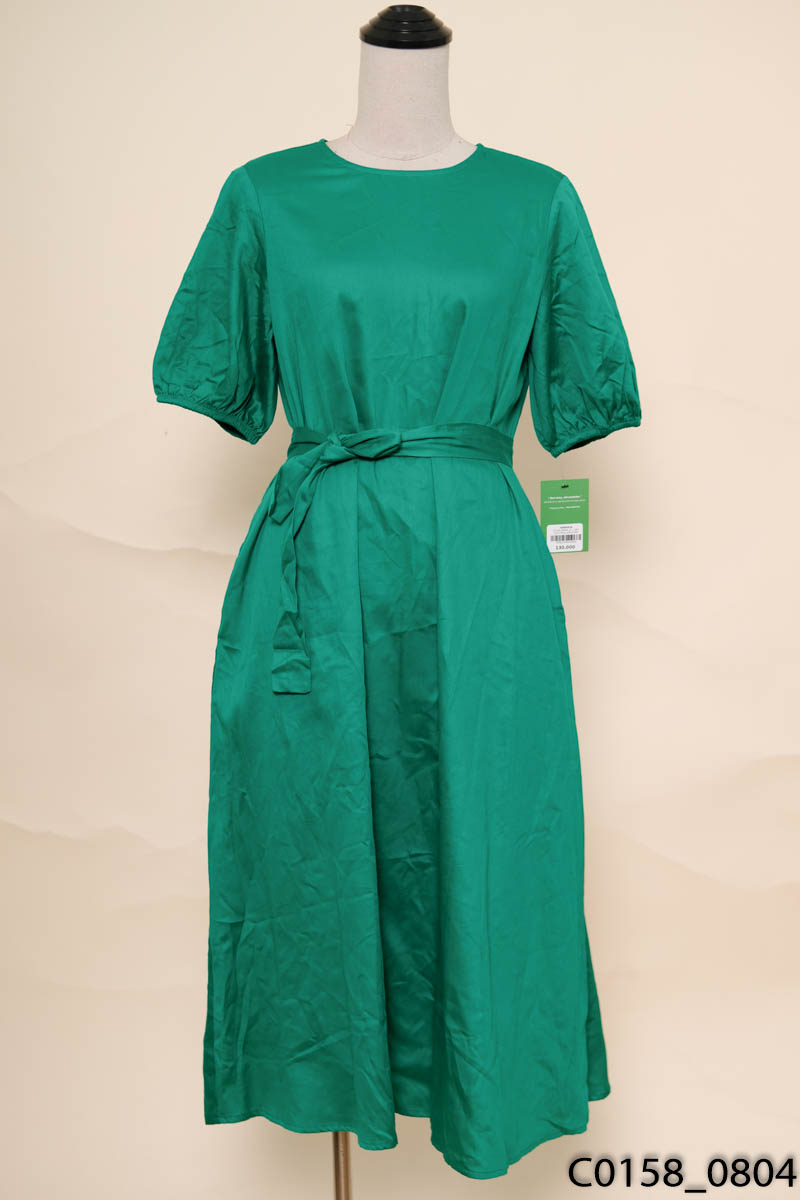 Đầm xanh dáng suông New Tags