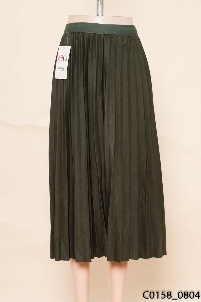 Chân váy xanh xếp ly New Tags