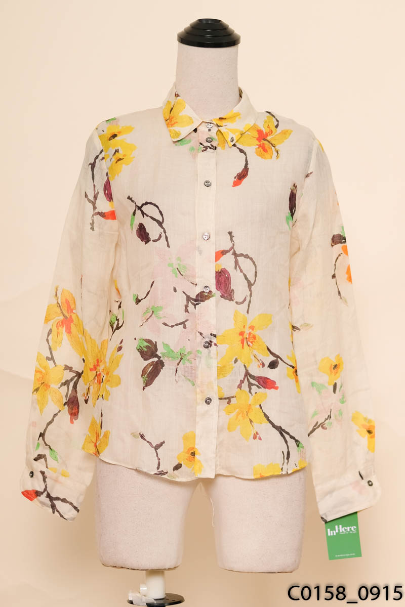 Áo sơ mi họa tiết hoa Zara New Tags