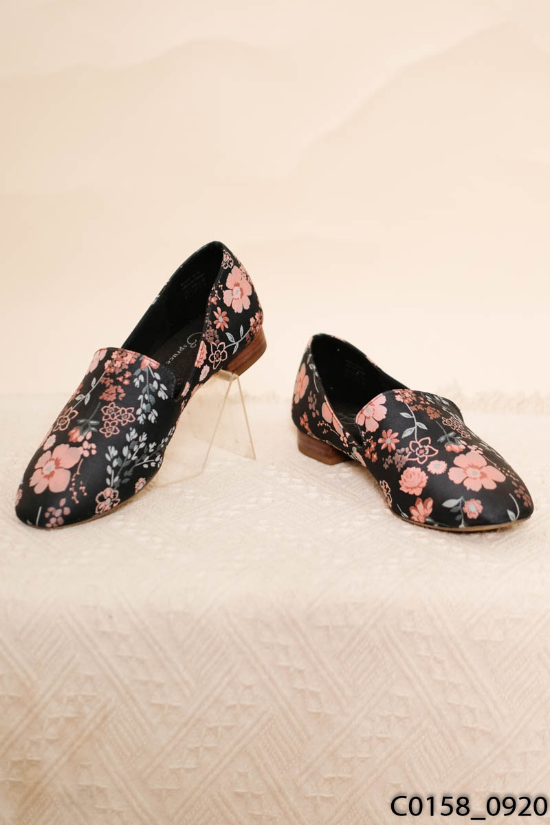 MARKET & SPRUCE- Giày vải xanh đen hoa