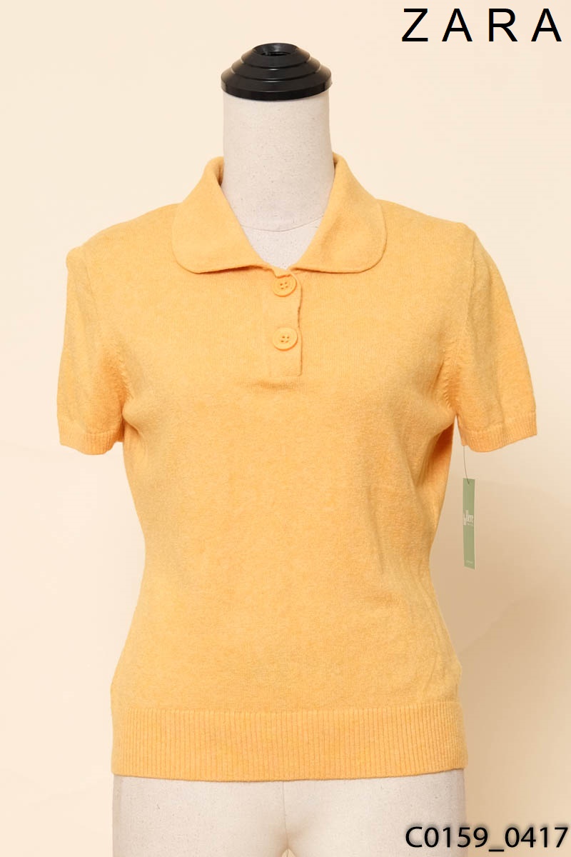 Áo thun có cổ màu vàng Zara