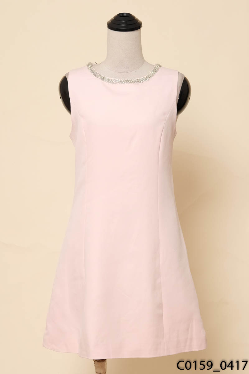 Đầm hồng sát nách đính đá New Tags
