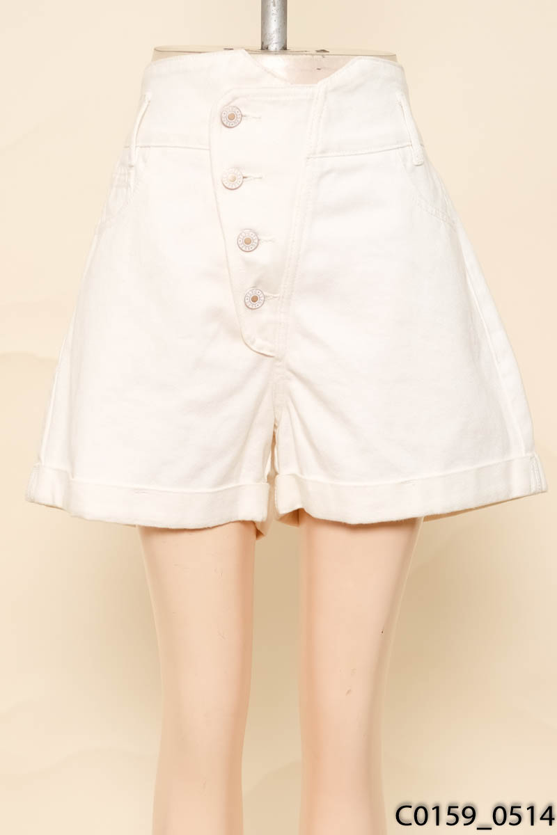 Quần short jeans trắng